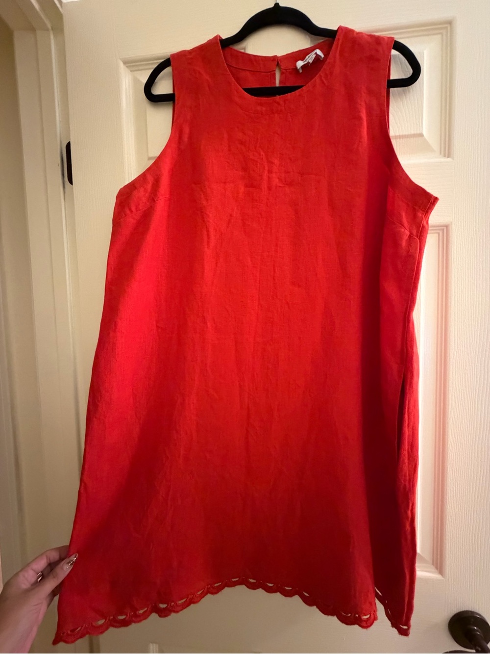 Madewell Embroiled Linen Mini Shift Dress, XL